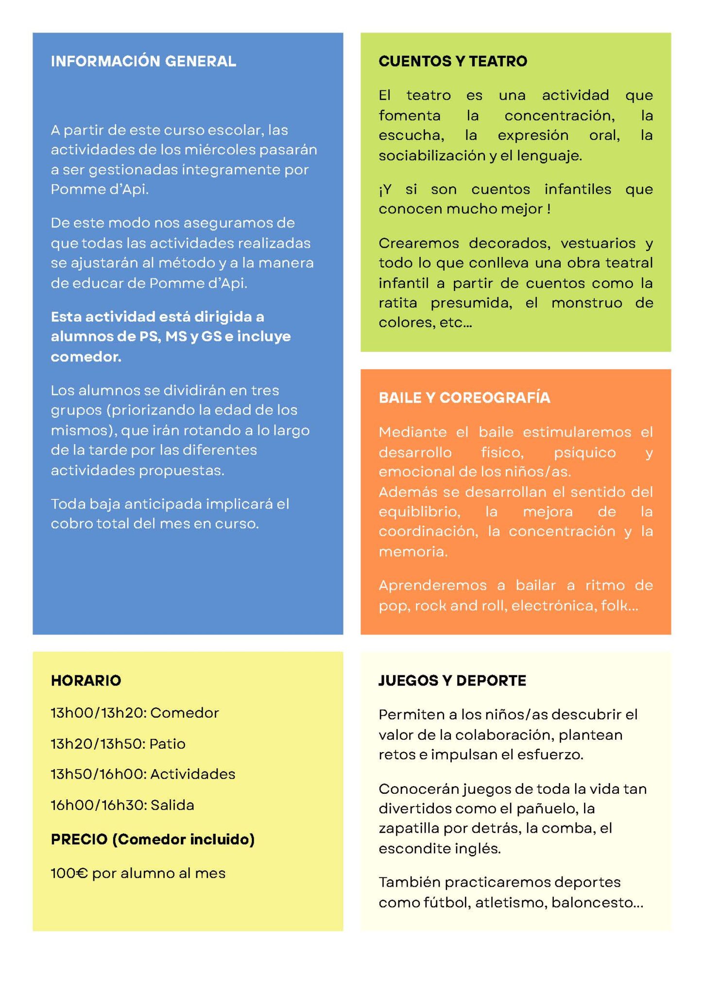 Actividades del miércoles2